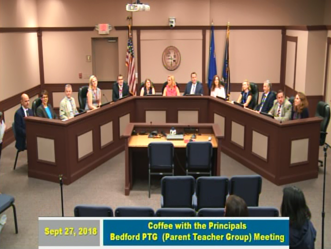 Bedford PTG - Coffee with the Principals 9-27-18