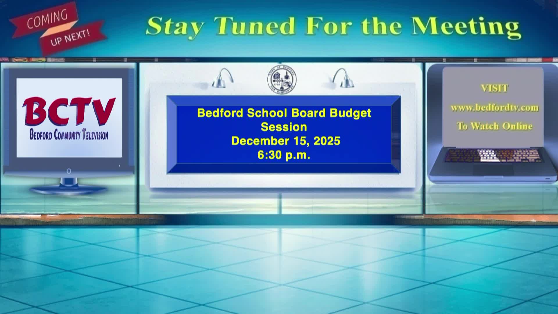 School Board Budget Meeting Monday December 15 2025