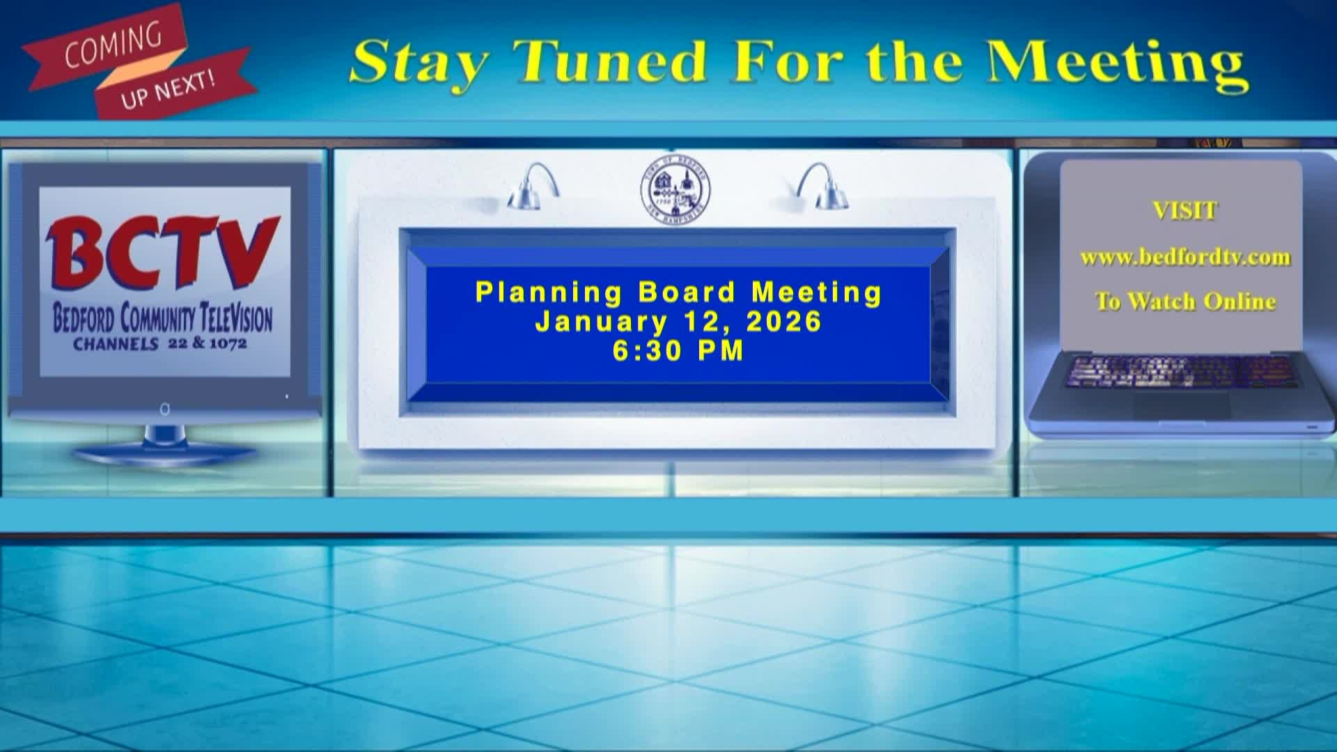 Planning Board Meeting Monday January 12 2026