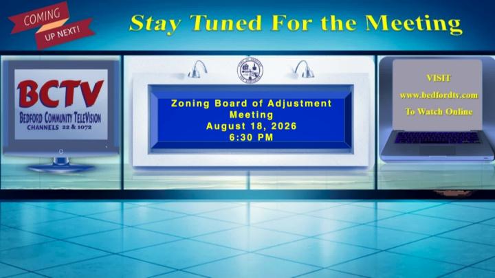 Thumbnail image for Zoning Board of Adjustment Meeting Tuesday August 18 2026